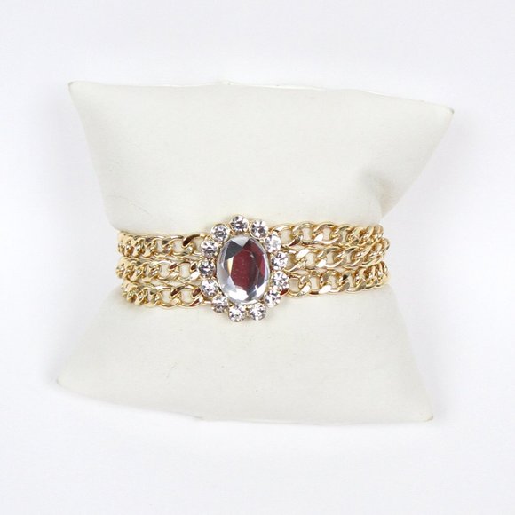 Bijou Drive gold bracelet with crystal stones - Picture 1 of 4
